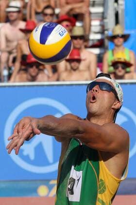 BEACHVOLLEYBALL - A1 Major Klagenfurt 2016 KLAGENFURT,AUSTRIA,30.JUL.16 - Beach volleyball Beachvolleyball - FIVB World Tour 2016, A1 Major Klagenfurt, men. Image shows Saymon Barbosa Santos (BRA). GEPAxpictures xMaticxKlansek