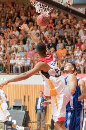 30.07.2016, xomx, Basketball Testspiel, Deutschland - Ukraine emspor, v.l. Johannes Thiemann (Deutschland) Wuerzburg