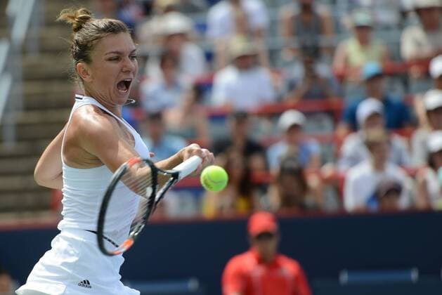 July 30, 2016 - Montreal, Canada - SIMONA HALEP of Romania in her semifinal match vs. A. Kerber in the Rogers Cup Tennis Tournament. Tennis 2016 - Rogers Cup - Day 6 - ZUMAl132