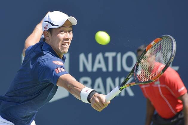 July 30, 2016 - Toronto, Ontario, Canada - Kei Nishikori of Japan defeats Stan Wawrinka of Switzerland. Nishikori advancing to the finals. 7-6, 6-1. Tennis 2016 Rogers Cup july 30 Semi-Final Nishikori vs Wawrinka - ZUMAd114