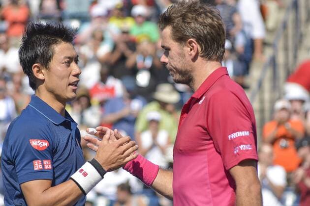 July 30, 2016 - Toronto, Ontario, Canada - Kei Nishikori of Japan defeats Stan Wawrinka of Switzerland. Nishikori advancing to the finals. 7-6, 6-1. Tennis 2016 Rogers Cup july 30 Semi-Final Nishikori vs Wawrinka - ZUMAd114