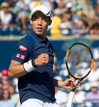 Nishikori advances to his 1st Rogers Cup final Kei Nishikori of Japan celebrates after defeating Stan Wawrinka of Switzerland 7-6(6), 6-1, in a semifinal at the Rogers Cup tennis tournament in Toronto on July 30, 2016. Nishikori reached his first Rogers Cup final. 