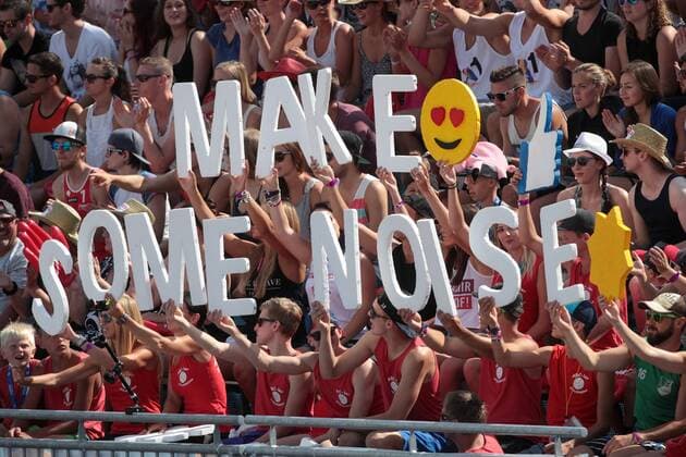 BEACHVOLLEYBALL - A1 Major Klagenfurt 2016 KLAGENFURT,AUSTRIA,31.JUL.16 - Beach volleyball Beachvolleyball - FIVB World Tour 2016, A1 Major Klagenfurt, men. Image shows the fans. GEPAxpictures xMaticxKlansek
