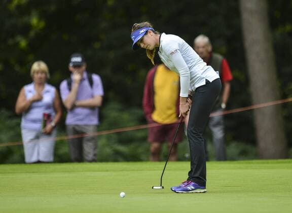 31.07.2016. Woburn Golf Course, Milton Keynes, England. Ricoh Womens Open Golf, final round. Sandra Gal (Germany) putts on the 2nd. xAndrewxThompsonx  ActionPlus11766870