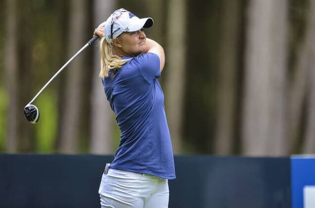 31.07.2016. Woburn Golf Course, Milton Keynes, England. Ricoh Womens Open Golf, final round. Anna Nordqvist (Sweden) drives from the 5th tee. xAndrewxThompsonx  ActionPlus11766885