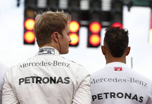 Motorsports: FIA Formula One World Championship WM Weltmeisterschaft 2016, Grand Prix of Germany, 6 Nico Rosberg (GER, Mercedes AMG Petronas Formula One Team), 44 Lewis Hamilton (GBR, Mercedes AMG Petronas Formula One Team), xHOCHxZWEIx