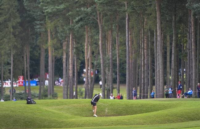 31.07.2016. Woburn Golf Course, Milton Keynes, England. Ricoh Womens Open Golf, final round. Beatriz Recari (Spain) plays out of a bunker on the 6th. xAndrewxThompsonx  ActionPlus11767078