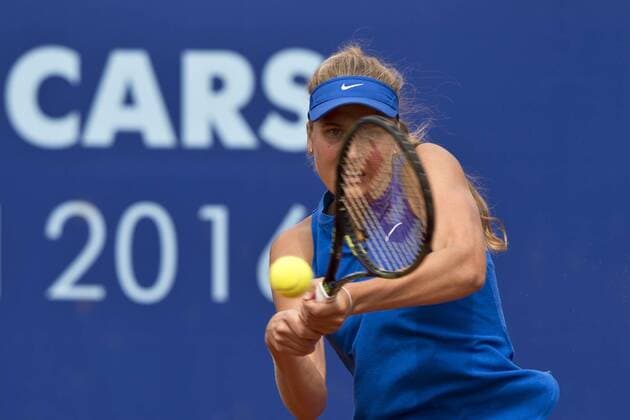 German Antonia Lottner plays against Carina Witthoeft during the women s ITF final of Advantage Cars Prague Open 2016 tennis tournament in Prague, Czech Republic, July 31, 2016. (CTKxPhoto MichalxKamaryt) CTKPhotoP201607310189401  kmt 5