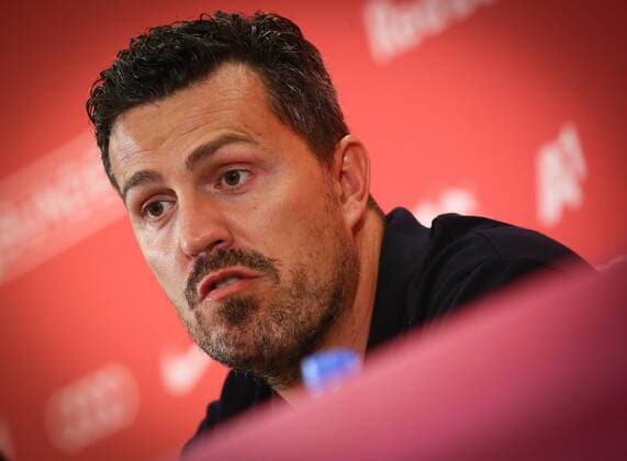 Fußball, CL Quali, Red Bull Salzburg Pressekonferenz SOCCER - UEFA CL quali, RBS vs Tirana SALZBURG,AUSTRIA,02.AUG.16 - SOCCER - UEFA Champions League, qualifiers, Red Bull Salzburg vs FK Partizani Tirana, press confernce. Image shows head coach Oscar Garcia (RBS). GEPAxpictures xFelixxRoittner