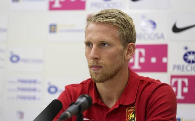 SOCCER - UEFA EL quali, Liberec vs Admira LIBEREC,CZECH REPUBLIC,02.AUG.16 - SOCCER - UEFA Europa League, qualifiers, Slovan Liberec vs FC Admira Wacker Moedling, preview, press conference PK Pressekonferenz Admira. Image shows Thomas Ebner (Admira). GEPAxpictures xPhilippxBrem