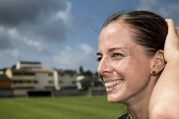160802 Lotta Schelin - Interview - Schweden Nationalteam Damen Frauenfussball - 2 august 2016 OS i Rio de Janeiro.  Copyright: PETTERxARVIDSON BB160802PA019