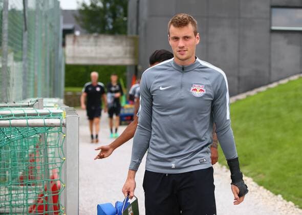 SOCCER - UEFA CL quali, RBS vs Tirana SALZBURG,AUSTRIA,02.AUG.16 - SOCCER - UEFA Champions League, qualifiers, Red Bull Salzburg vs FK Partizani Tirana, preview, final training RBS. Image shows Asger Soerensen (RBS). GEPAxpictures xFelixxRoittner