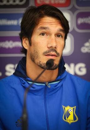 Rostov s Cesar Navas pictured during a press conference PK Pressekonferenz of Russian soccer team FC Rostov in Brussels, Tuesday 02 August 2016. Tomorrow Rostov is playing the return leg of the third qualification round for the Champions League competition against Belgian first league team RSC Anderlecht. The first leg ended in a 2-2 draw. VIRGINIExLEFOUR  x04902275x
