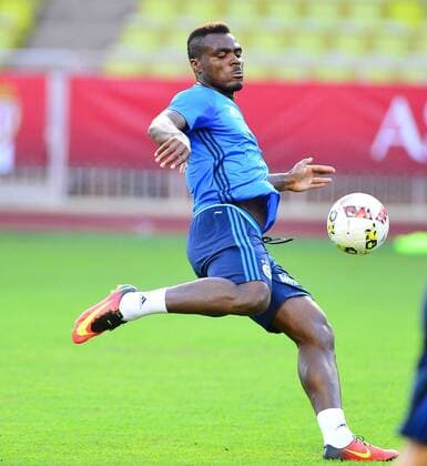Fenerbahce players during a training session at Stade Louis II Stadium in Monaco on August 02, 2016, a day before their UEFA Champions League Third qualifying round second leg match agaimnst Monaco. Pictured: Emmenuel Emenike 