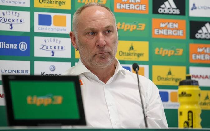 SOCCER - EL quali, Rapid vs Zhodino VIENNA,AUSTRIA,03.AUG.16 - SOCCER - UEFA Europa League, qualification, SK Rapid Wien vs FC Torpedo Zhodino, preview, press conference PK Pressekonferenz Rapid. Image shows sporting director Andreas Mueller (Rapid). Keywords: Wien Energie. GEPAxpictures xMarioxKneisl