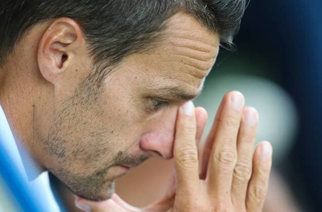 SOCCER - UEFA EL quali, Liberec vs Admira LIBEREC,CZECH REPUBLIC,03.AUG.16 - SOCCER - UEFA Europa League, qualification, Slovan Liberec vs FC Admira Wacker Moedling. Image shows head coach Oliver Lederer (Admira). GEPAxpictures xPhilippxBrem