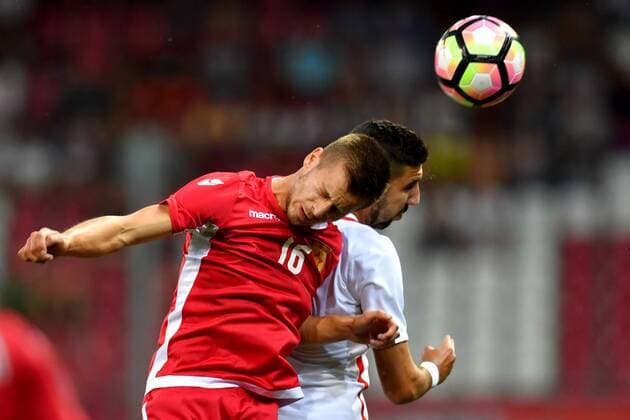 SOCCER - UEFA CL quali, RBS vs Tirana SALZBURG,AUSTRIA,03.AUG.16 - SOCCER - UEFA Champions League, qualification, Red Bull Salzburg vs FK Partizani Tirana. Image shows Ylber Ramadani (Tirana) and Munas Dabbur (RBS). GEPAxpictures xFlorianxErtl