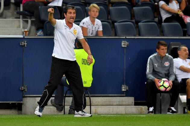 SOCCER - UEFA CL quali, RBS vs Tirana SALZBURG,AUSTRIA,03.AUG.16 - SOCCER - UEFA Champions League, qualification, Red Bull Salzburg vs FK Partizani Tirana. Image shows head coach Adolfo Sormani (Tirana). GEPAxpictures xFlorianxErtl