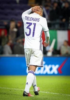 Anderlecht s Youri Tielemans looks dejected after the return leg of the third qualification round for the Champions League competition between Belgian first league soccer team RSC Anderlecht and Russian team FC Rostov in Brussels, Wednesday 03 August 2016. The first leg ended in a 2-2 draw. VIRGINIExLEFOUR  x04903137x