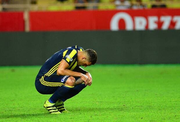 UEFA Champions League Third qualifying round second leg match between Monaco and Fenerbahce at Stade Louis II Stadium in Monaco , France on August 03, 2016. Final Score : Monaco 3 - Fenerbahce 1 Pictured: Jose Fernandao of Fenerbahce. 