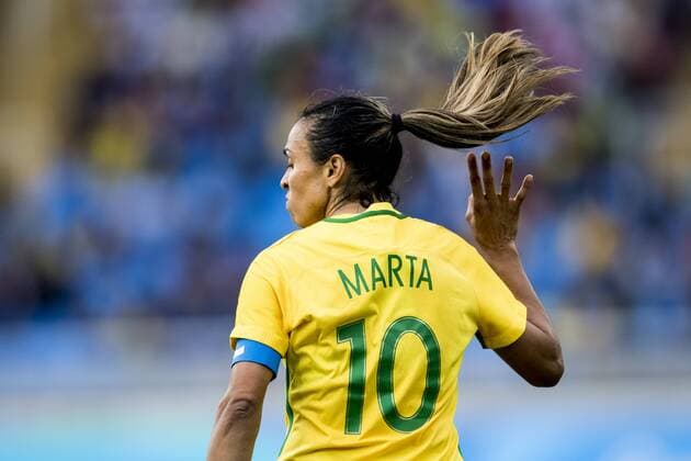 Rio 2016, Fußball, Damen, Brasilien - China 160803 Brasiliens Marta Brasilien vs China Nationalteam - 3. August OS in Rio de Janeiro.  Copyright: PETTERxARVIDSON BB160803PA155