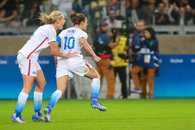 Rio 2016, Fußball, Damen, USA - Neuseeland Olympics 2016 Football BH BELO HORIZONTE, MG - 03.08.2016: OLYMPICS 2016 FOOTBALL BH - Carli Lloyd scored the first goal of the United States during the match between United States (USA) x New Zealand (NZL), the Football Group G Olympic Women, the 2016 Olympics held in Mineirao Stadium in the host city Belo Horizonte, MG . (Photo: Dudu Macedo Fotoarena) x1170008x  DuduxMacedo