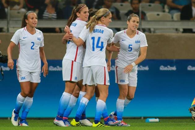 Rio 2016, Fußball, Damen, USA - Neuseeland Olympics 2016 Football BH BELO HORIZONTE, MG - 03.08.2016: OLYMPICS 2016 FOOTBALL BH - Carli Lloyd scored the first goal of the United States during the match between United States (USA) x New Zealand (NZL), the Football Group G Olympic Women, the 2016 Olympics held in Mineirao Stadium in the host city Belo Horizonte, MG . (Photo: Dudu Macedo Fotoarena) x1170014x  DuduxMacedo