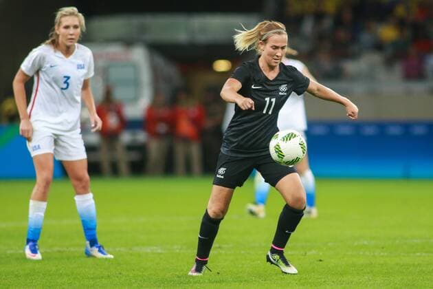 Rio 2016, Fußball, Damen, USA - Neuseeland Olympics 2016 Football BH BELO HORIZONTE, MG - 03.08.2016: OLYMPICS 2016 FOOTBALL BH - Kirsty Yallop, New Zealand, during the match between United States (USA) x New Zealand (NZL), the Football Group G Olympic Women, the Rio Olympics 2016 held at the Mineirao Stadium in the host city Belo Horizonte, MG. (Photo: Dudu Macedo Fotoarena) x1170061x  DuduxMacedo