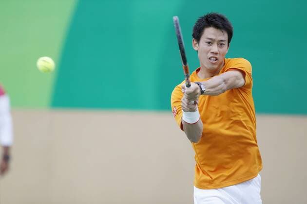 Kei Nishikori (JPN), AUGUST 3, 2016 - Tennis : Men s Singles Training session at Olympic Tennis Centre during the Rio 2016 Olympic Games Olympische Spiele Olympia OS in Rio de Janeiro, Brazil. Noxthirdxpartyxsales  (qdwa049259)