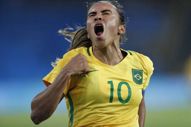 Rio 2016, Fußball, Damen, Brasilien - China August 3, 2016 - Rio de Janeiro, Brasil - ES Rio de Janeiro 03 august 2016 Brasil X China Marta comemora - August 3, 2016 - ZUMAgl2_