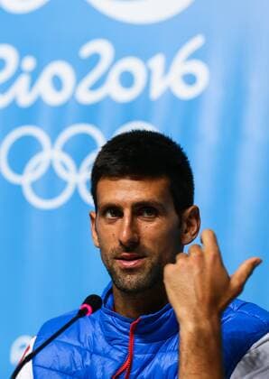 Rio 2016, Tennis, Novak Djokovic Pressekonferenz RIO DE JANEIRO, BRAZIL - AUGUST 03: Novak Djokovic of Serbia speaks with the media during a press conference PK Pressekonferenz at the Main Press Centre ahead of the Rio 2016 Olympic Games Olympische Spiele Olympia OS on August 3, 2016 in Rio de Janeiro, Brazil.  CFP489501263 