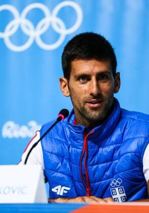 Rio 2016, Tennis, Novak Djokovic Pressekonferenz RIO DE JANEIRO, BRAZIL - AUGUST 03: Novak Djokovic of Serbia speaks with the media during a press conference PK Pressekonferenz at the Main Press Centre ahead of the Rio 2016 Olympic Games Olympische Spiele Olympia OS on August 3, 2016 in Rio de Janeiro, Brazil.  CFP489501261 