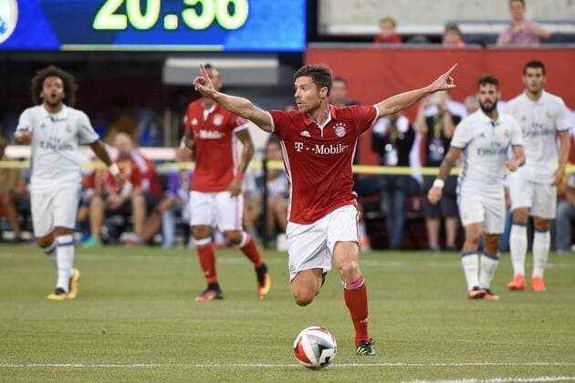 03.08.2016, Fussball 1. Liga 2016 2017, FC Bayern München auf der Audi Summer Tour USA 2016 , International Champions Cup, FC Bayern München - Real Madrid, im Met Life Stadium in East Rutherford, NJ, USA. Xabi Alonso (FC Bayern München). 