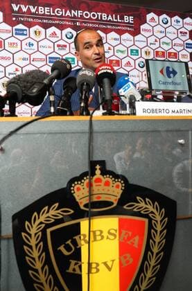 Belgium s new head coach Roberto Martinez pictured during a press conference PK Pressekonferenz of the Belgian national soccer team Red Devils to announce their new head coach, Thursday 04 August 2016 at the KBVB-URBSFA Belgian soccer union headquarters in Brussels. Spanish Martinez is appointed as new manager of the team, replacing Wilmots who was discharged last month after a disappointing Euro2016 tournament. VIRGINIExLEFOUR  x04903250x