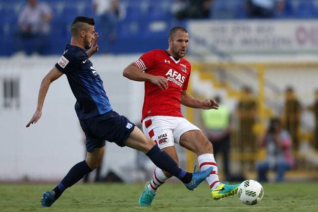 during the UEFA Europa League third round second leg match between Giannina and AZ Alkmaar on August 4, 2016 at the Peristeri stadium in Athens, Greece. Giannina v AZ Alkmaar UEFA Europa League third round 2016 2017 xVIxJeroenxPutmansxIVx 5934294