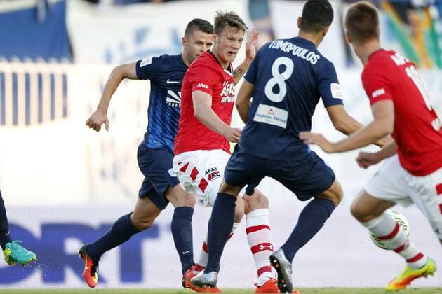 during the UEFA Europa League third round second leg match between Giannina and AZ Alkmaar on August 4, 2016 at the Peristeri stadium in Athens, Greece. Giannina v AZ Alkmaar UEFA Europa League third round 2016 2017 xVIxJeroenxPutmansxIVx 5934323