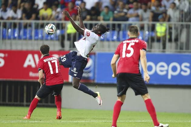 Magomed Mirzabekov (Qabala) vs Eder (Lille) - Fussball, Europa League Quali, FK Qäbälä vs. Lille OSC - 04 08 2016 GwendolineLeGoff Panoramic 