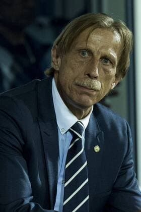 Former Club Brugge head coach Christoph Daum, newly appointed as Romania national coach, pictured at a soccer game between Romania s FC Viitorul Constanta and Belgium s KAA Gent, Thursday 04 August 2016, in Ovidiu, Romania, the return leg of the third qualifying round in the Europa League competition. The first leg ended in a 5-0 Gent victory. JASPERxJACOBS  x04903509x