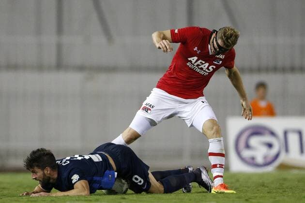 during the UEFA Europa League third round second leg match between Giannina and AZ Alkmaar on August 4, 2016 at the Peristeri stadium in Athens, Greece. Giannina v AZ Alkmaar UEFA Europa League third round 2016 2017 xVIxJeroenxPutmansxIVx 5934711