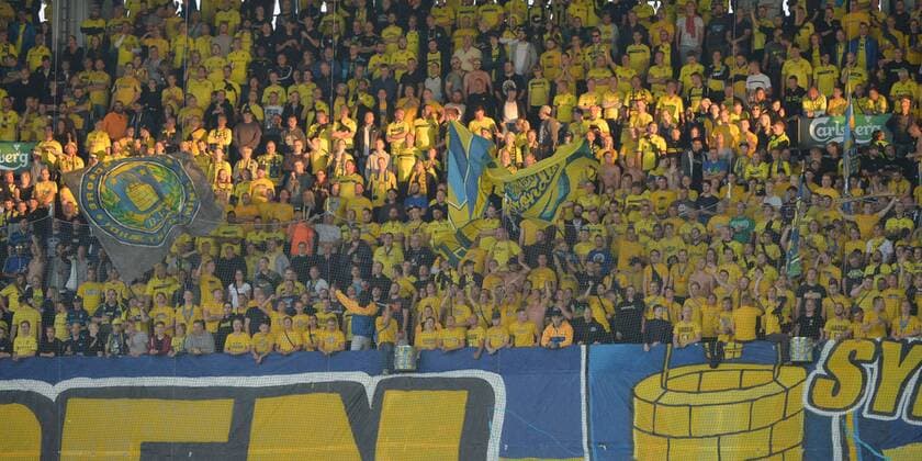 Fussball, Herren, Saison 2016 17, Europa League, 3. Qualifikationsrunde (Rückspiel), Bröndby IF - Hertha BSC, Fans von Bröndby, 04.08. 2016,