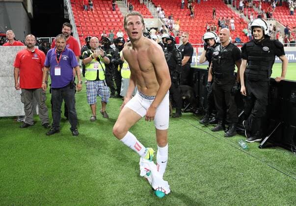 SOCCER - EL quali, Trnava vs A.Wien TRNAVA,SLOVAKIA,04.AUG.16 - UEFA Europa League, qualification, FC Spartak Trnava vs FK Austria Wien. Image shows Lukas Rotpuller (A.Wien). GEPAxpictures xChristianxOrt