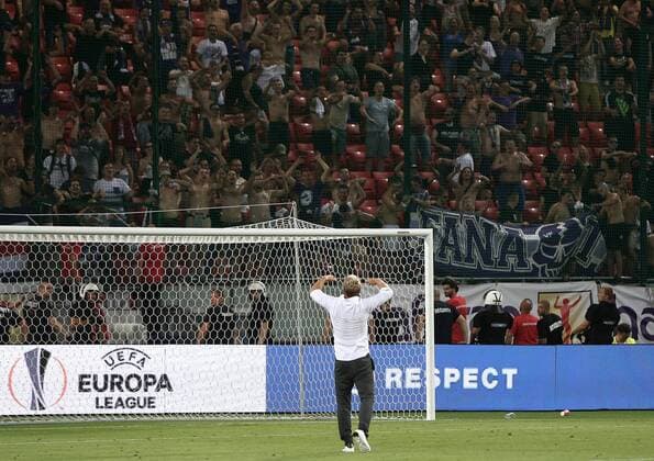 SOCCER - EL quali, Trnava vs A.Wien TRNAVA,SLOVAKIA,04.AUG.16 - UEFA Europa League, qualification, FC Spartak Trnava vs FK Austria Wien. Image shows head coach Thorsten Fink (A.Wien). GEPAxpictures xChristianxOrt