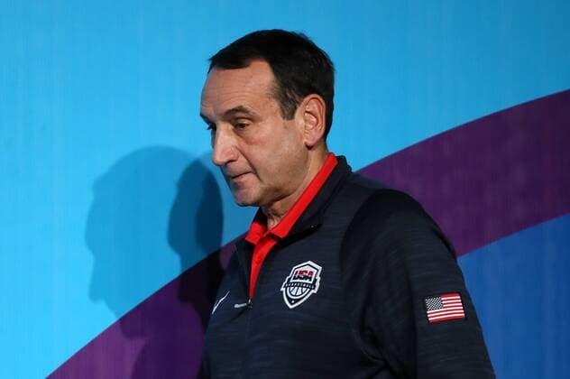 US basketball olympic team coach Mike Krzyzewski takes part in a presser at the Samba room of the Main Press Center of the Olympic Games Olympische Spiele Olympia OS Rio 2016 in Rio de Janeiro, Brazil, 4 August 2016. EFE Jose Mendez US BASKETBALL OLYMPIC TEAM PRESSER IN RIO !ACHTUNG: NUR REDAKTIONELLE NUTZUNG!  RIO0031 20160804-636059456845749950
