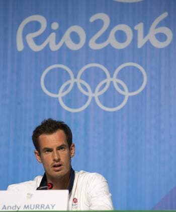 Rio 2016, Tennis, Andy Murray PK British tennis player Andy Murray delivers a presser in Rio de Janeiro, Brazil, 4 August 2016. The Olympic Games Olympische Spiele Olympia OS Rio 2016 will officially start tomorrow 5 August. EFE Orlando Barria BRISITH TENNIS PLAYER ANDY MURRAY DELIVERS A PRESSER !ACHTUNG: NUR REDAKTIONELLE NUTZUNG!  RIO052 20160804-636059515887638102