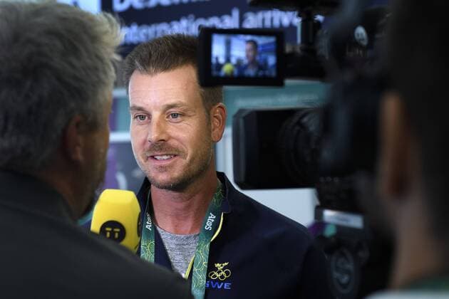 Rio 2016, Golf, Ankunft Henrik Stenson 160805 Henrik Stenson anländer till Rio den 5 augusti 2016 inför OS i Rio de Janeiro.  Copyright: CARLxSANDIN BB160805CS003