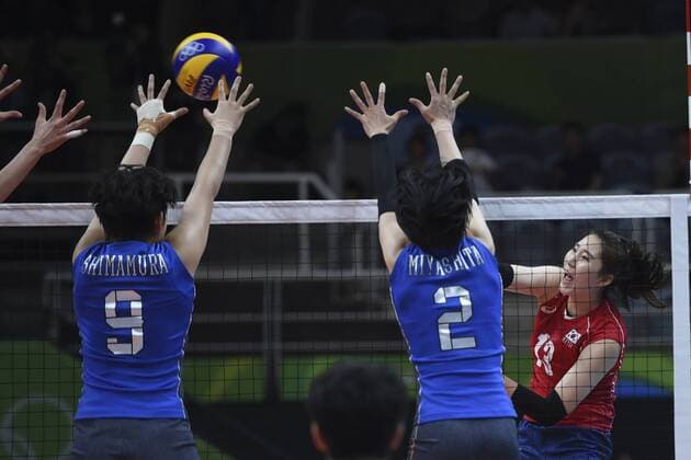Rio 2016, Volleyball, Damen, Japan Südkorea 2016 Volleyball Olympics RIO DE JANEIRO, RJ - 06.08.2016: 2016 VOLLEYBALL OLYMPICS - PARK Jeongah (KOR) during the Volleyball Rio Olympics 2016 held in Maracanãzinho. NOT AVAILABLE FOR LICENSING IN CHINA (Photo: Celso Pupo Fotoarena) x1171740x  CelsoxPupo