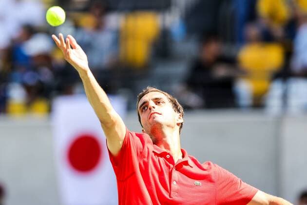 2016 Tennis Olympics RIO DE JANEIRO, RJ - 06.08.2016: 2016 TENNIS OLYMPICS - Albert Ramos Vinolas (ESP) for the Tennis Rio Olympics 2016 held at the Olympic Tennis Centre. NOT AVAILABLE FOR LICENSING IN CHINA (Photo: Andre Chaco Fotoarena) x1171911x  AndrexChaco