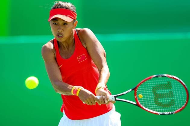 2016 Tennis Olympics RIO DE JANEIRO, RJ - 06.08.2016: 2016 TENNIS OLYMPICS - Zhang Shuai (CHN) during the Tennis Rio Olympics 2016 held at the Olympic Tennis Centre. NOT AVAILABLE FOR LICENSING IN CHINA (Photo: Andre Chaco Fotoarena) x1172037x  AndrexChaco