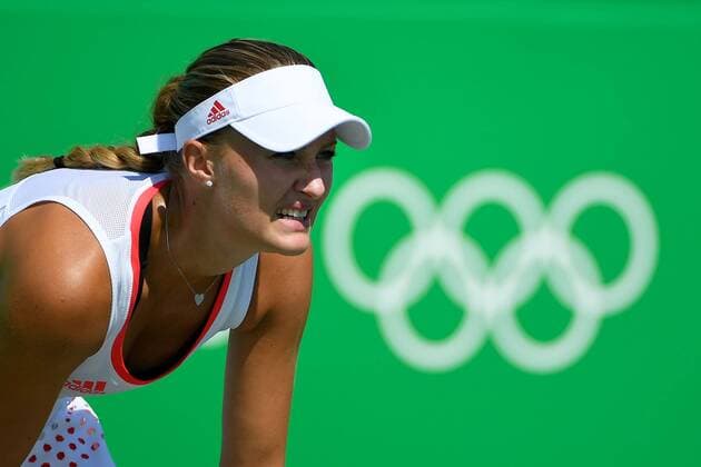 Kristina Mladenovic (FRA) - Tennis, Olympia 2016 in Rio - 06 08 16 Virginiebouyer panoramic 