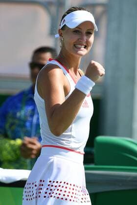 Kristina Mladenovic (FRA) - Tennis, Olympia 2016 in Rio - 06 08 16 Virginiebouyer panoramic 